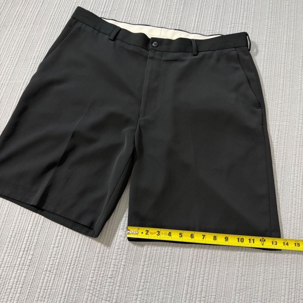 Alan Flusser Golf Mens Size 40 Black Polyester Flat Front Performance Shorts - Picture 5 of 14
